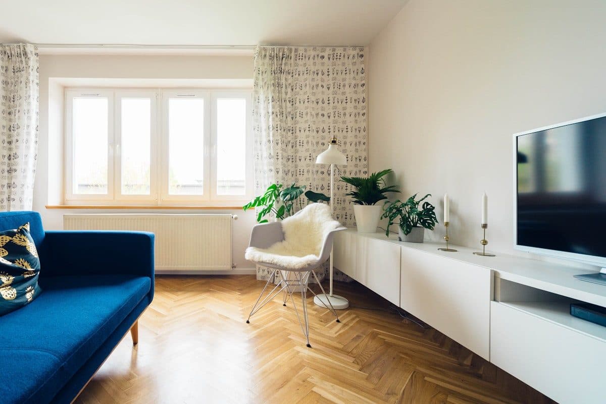 Soft apartment interior with natural light