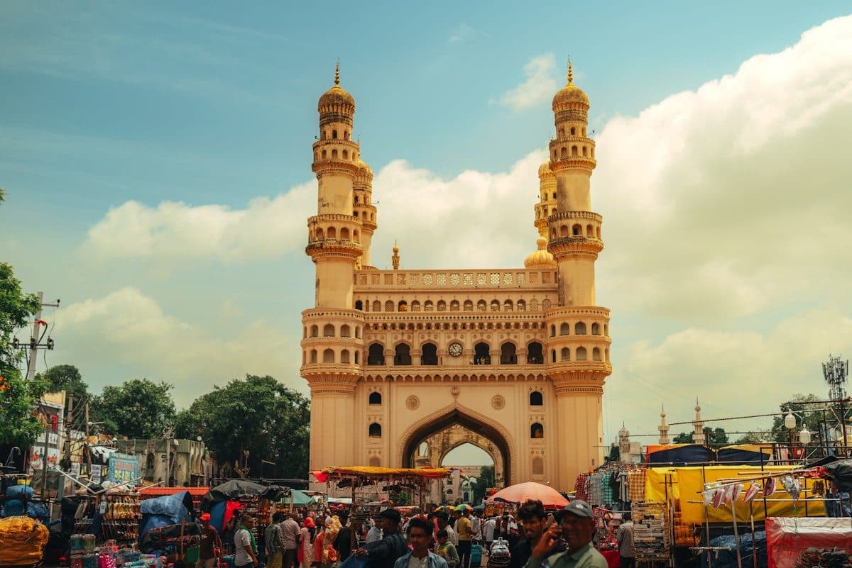 Charminar and Old City streets in Hyderabad